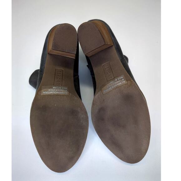 Report Gray "Clarice" Heeled Ankle Booties Suede Size 7.5 - Picture 6 of 9